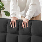 Divano letto 3 in 1 in velluto convertibile con letto estraibile e schienale reclinabile