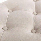 Panca/Poggiapiedi Rettangolare Trapuntata Extra Lunga 48 - Beige