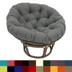 Sedia Papasan in rattan da 42 pollici con cuscino in twill