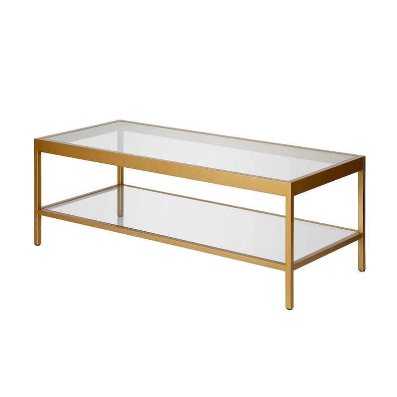Alexis Metal and Glass Coffee Table