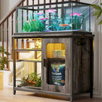 Supporto per acquario da 75-110 litri con prese di corrente e luce a LED