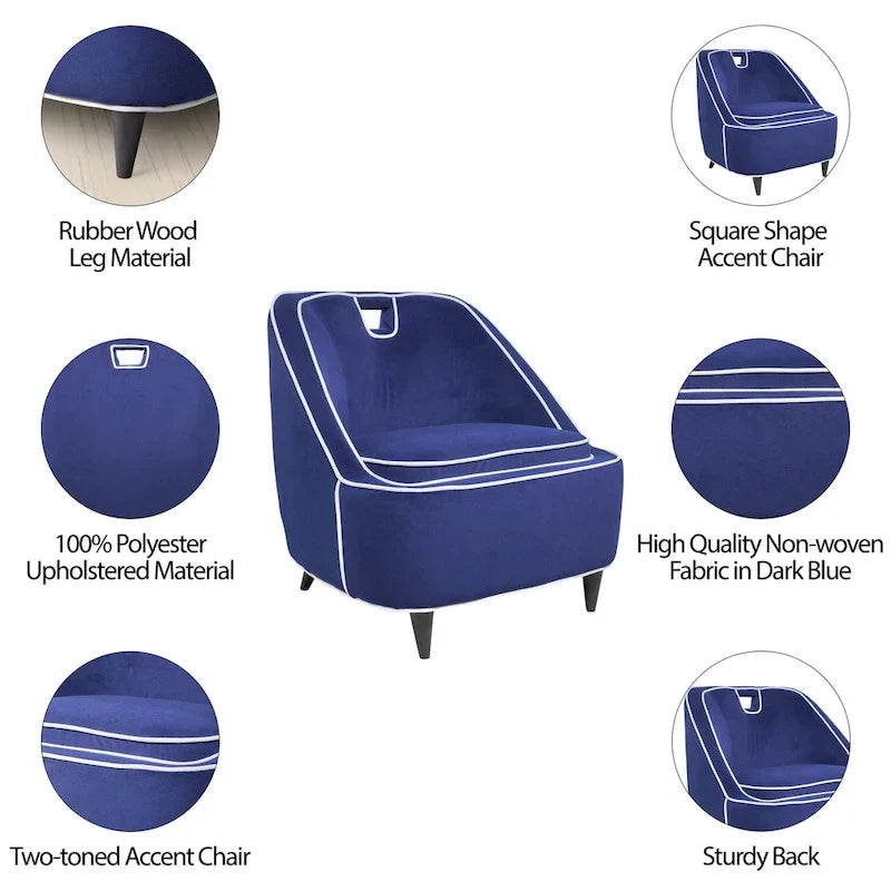 Sagebrook Home – Fauteuil d'appoint moderne rembourré deux tons – 28 x 30 x 31