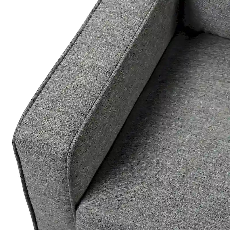 Wystan Contemporary Track Arms Chair with Solid Wood Tapered Legs, Upholstered Fabric Single Sofa Chair by Furniture of America
