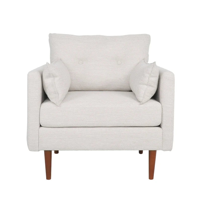 Fauteuil club capitonné Symonds avec coussins décoratifs par Christopher Knight Home