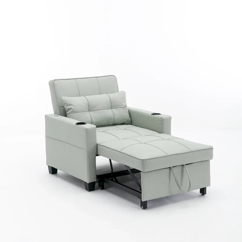 Fauteuil-lit gigogne convertible 3-en-1 avec port USB - 34,26 x 68,12 x 33,08