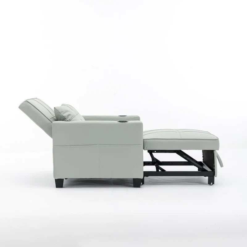 Fauteuil-lit gigogne convertible 3-en-1 avec port USB - 34,26 x 68,12 x 33,08