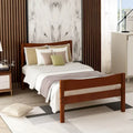 Lit plateforme double en bois marron