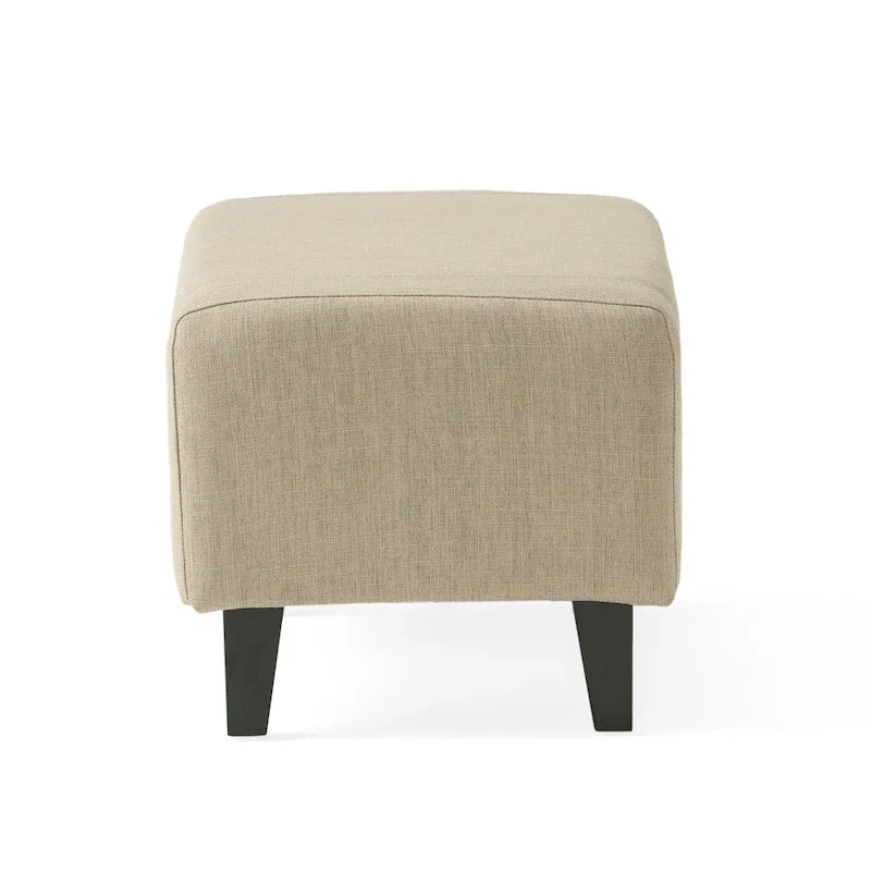 Fauteuil club en tissu touffeté beige clair Elaine avec ottoman par Christopher Knight Home