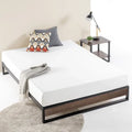 Lit plateforme Priage by ZINUS GOOD DESIGN primé 10 pouces en bambou et métal gris délavé