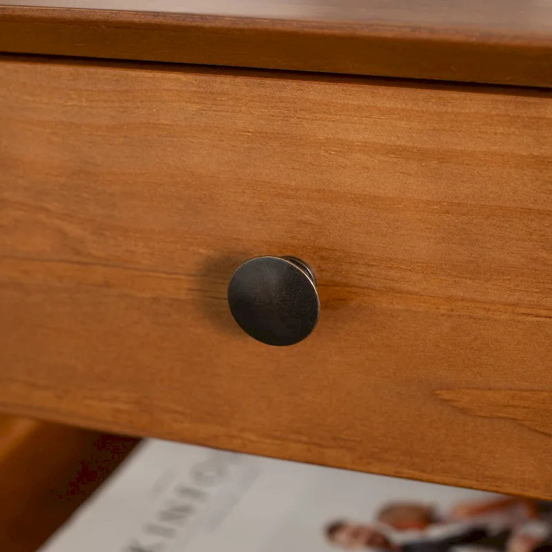 Table de chevet Middlebrook Mid-Century en bois massif avec 1 tiroir et 1 étagère