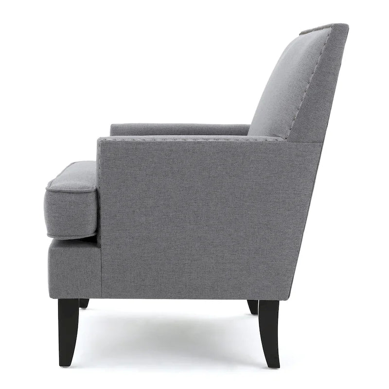 Tilla Studded Fabric Club Chair by Christopher Knight Home