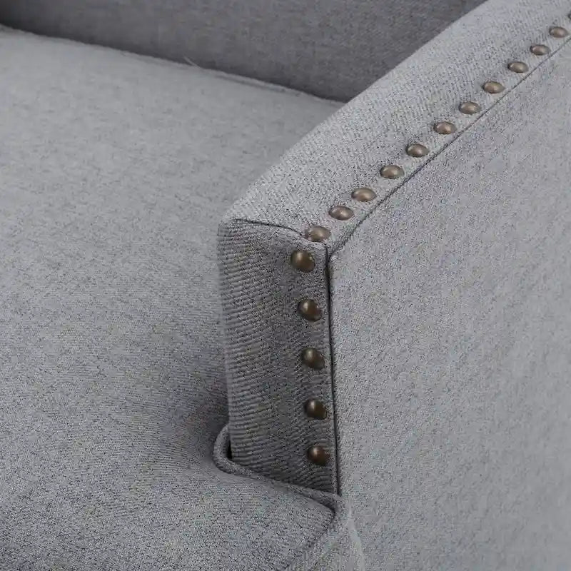 Tilla Studded Fabric Club Chair by Christopher Knight Home