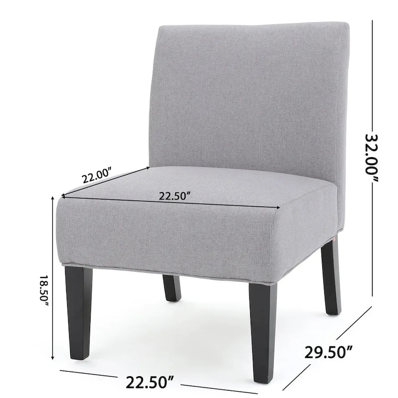 Christopher Knight Home Kassi Modern Fabric Slipper Chair - 22.50 L x 29.50 W x 32.00 H