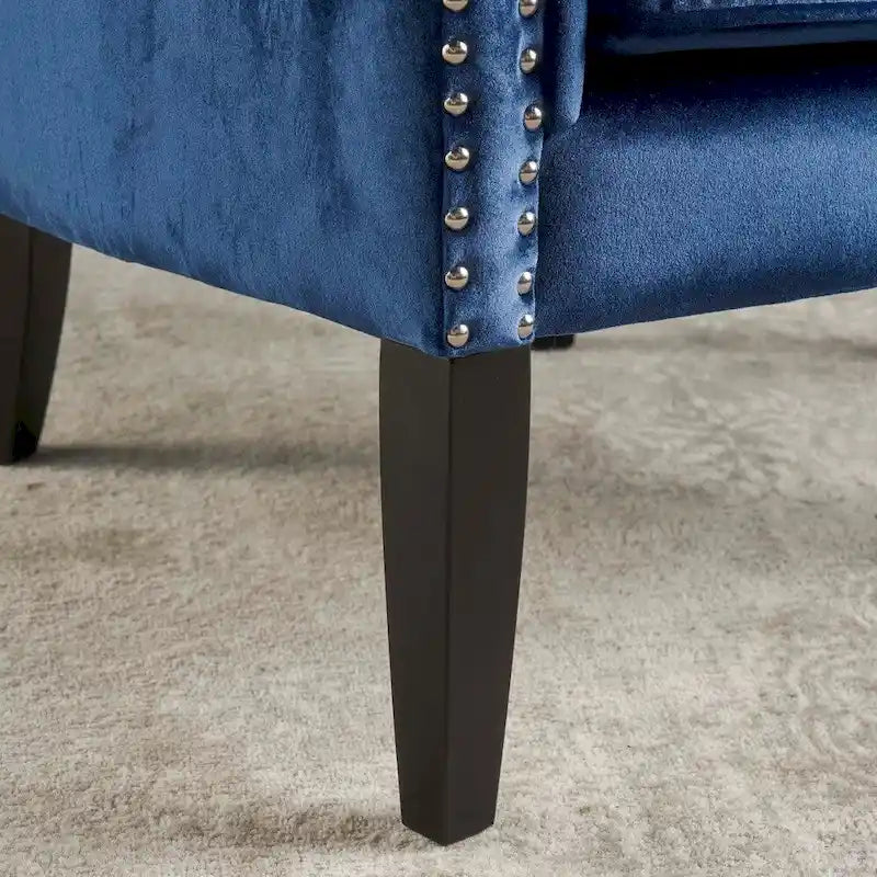 Tomlin Nailhead Velvet Club Chair by Christopher Knight Home