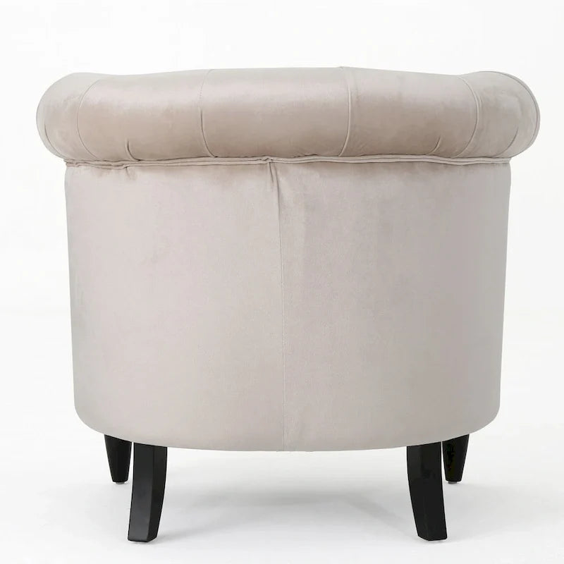 Fauteuil club en velours Akira par Christopher Knight Home