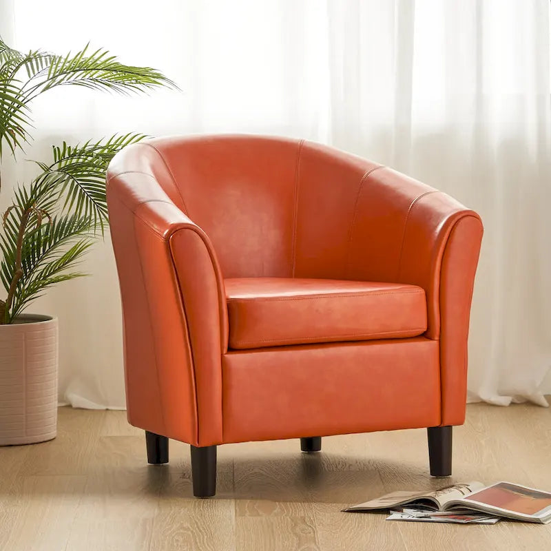 Fauteuil de club Napoli en cuir reconstitué de Christopher Knight Home