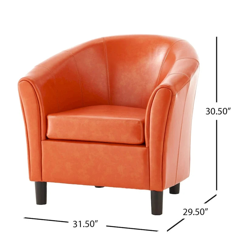 Fauteuil de club Napoli en cuir reconstitué de Christopher Knight Home