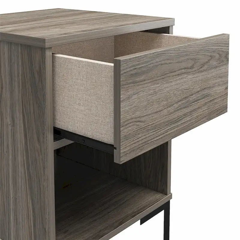 Table de chevet Leyden Ameriwood Home, chêne vieilli