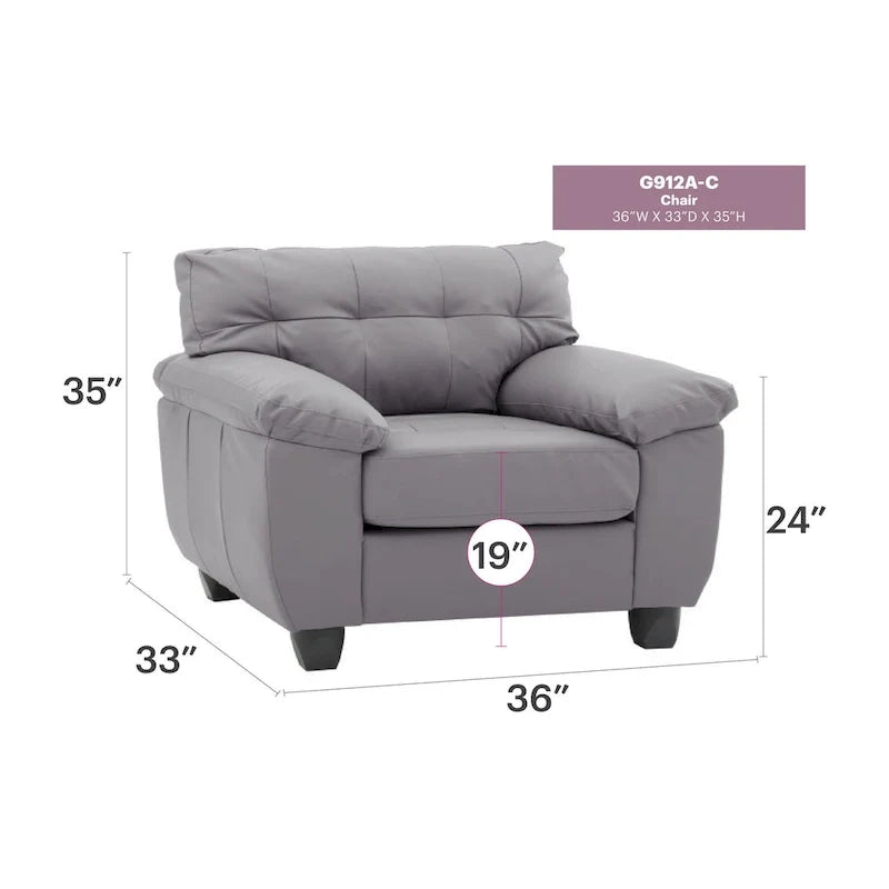 Gallant Upholstered Accent Chair - 36L x 33W x 35H