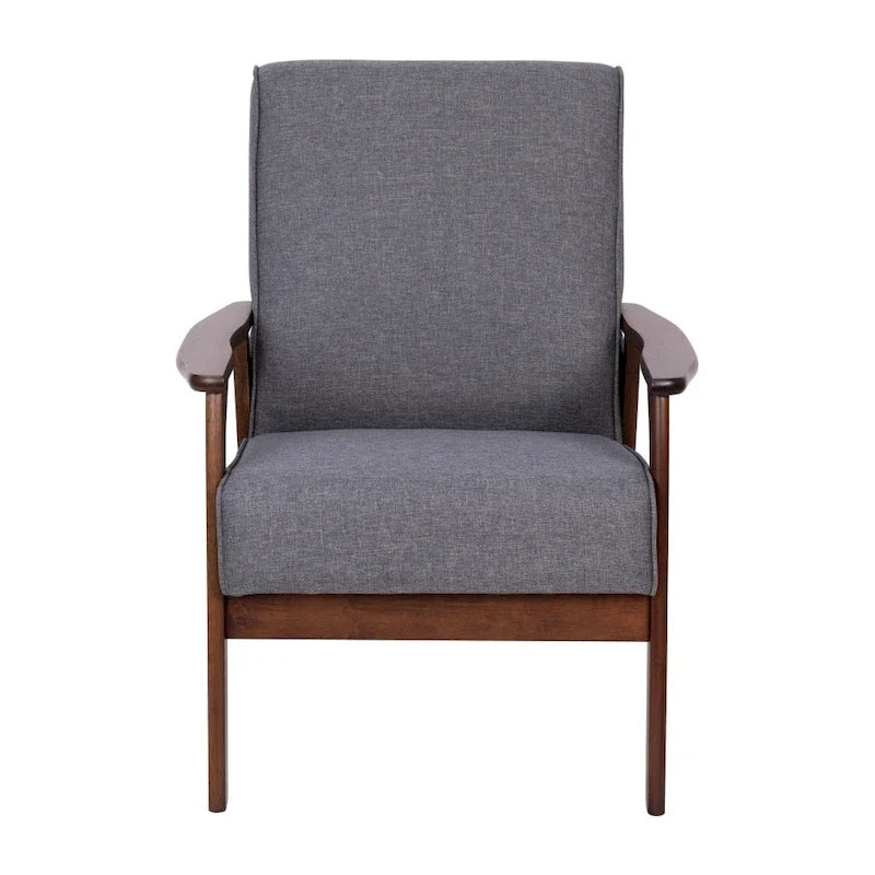 Fauteuil de style Mid-Century Modern avec structure et accoudoirs en bois