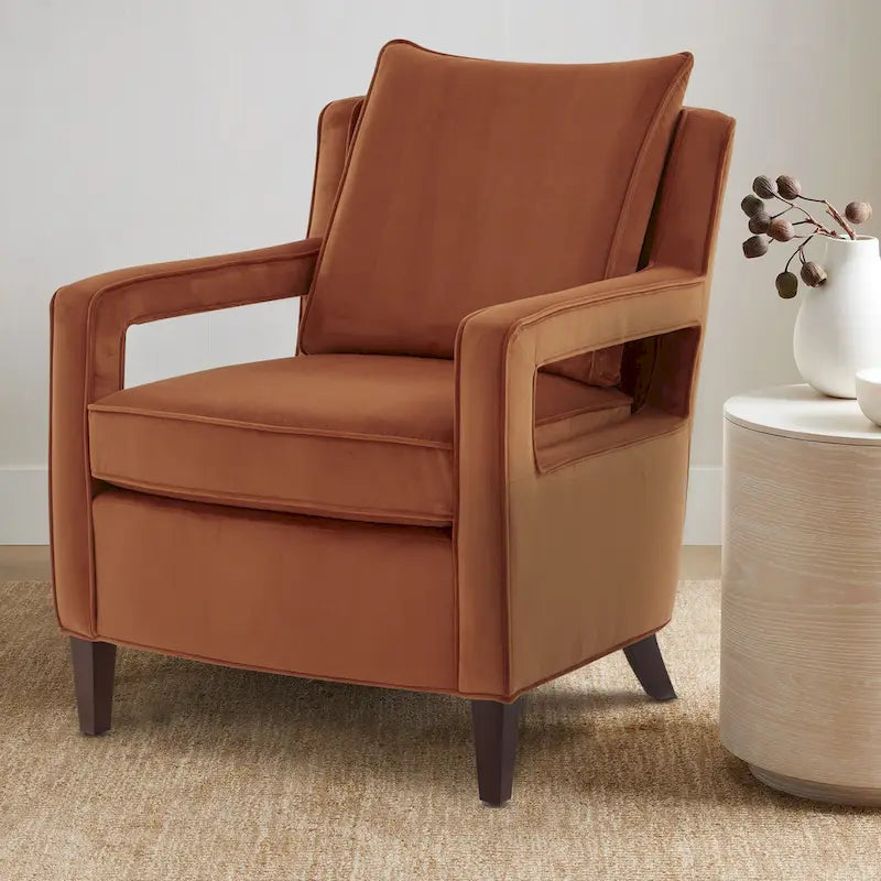 Fauteuil d'appoint en velours Quinn par Greyson Living