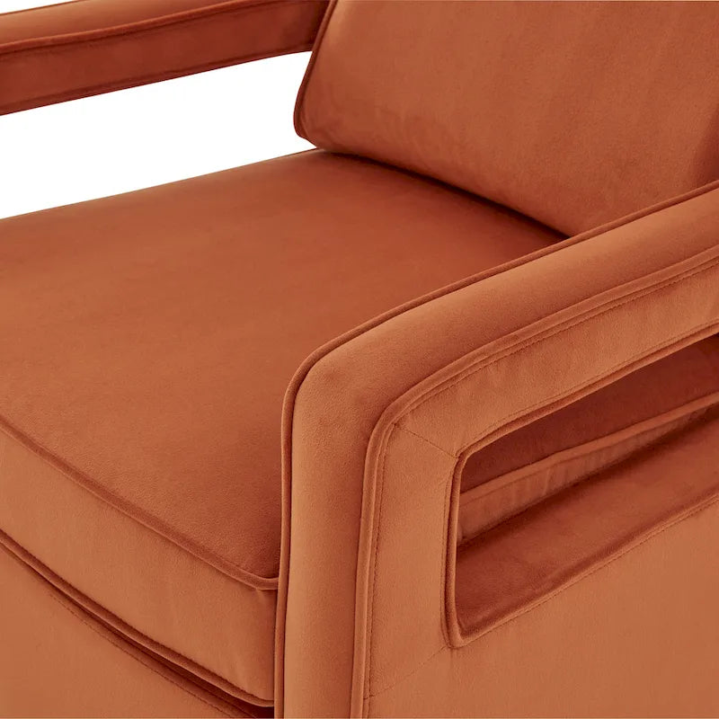 Fauteuil d'appoint en velours Quinn par Greyson Living
