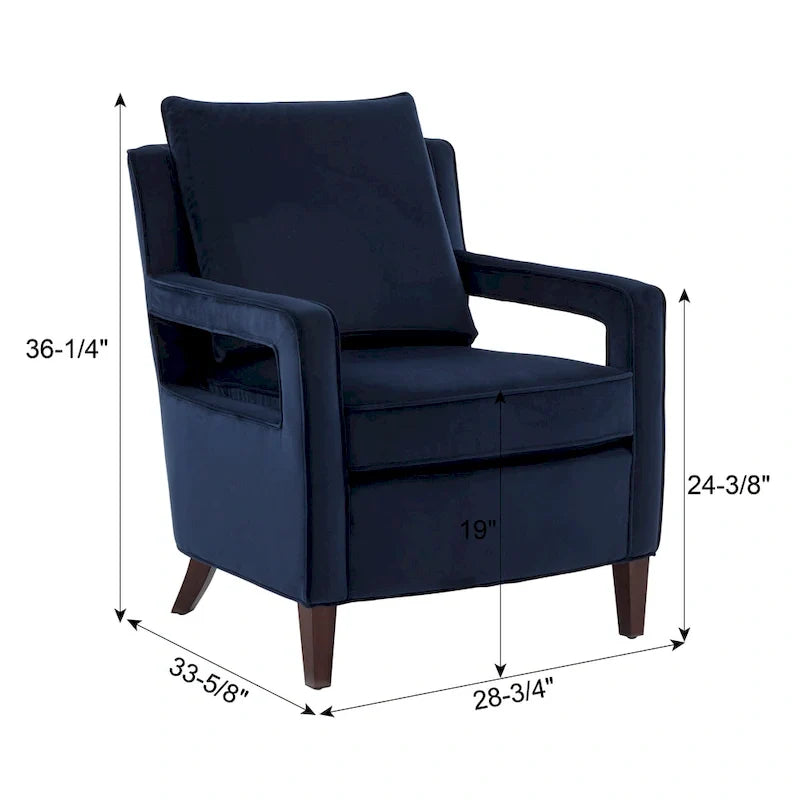 Fauteuil d'appoint en velours Quinn par Greyson Living