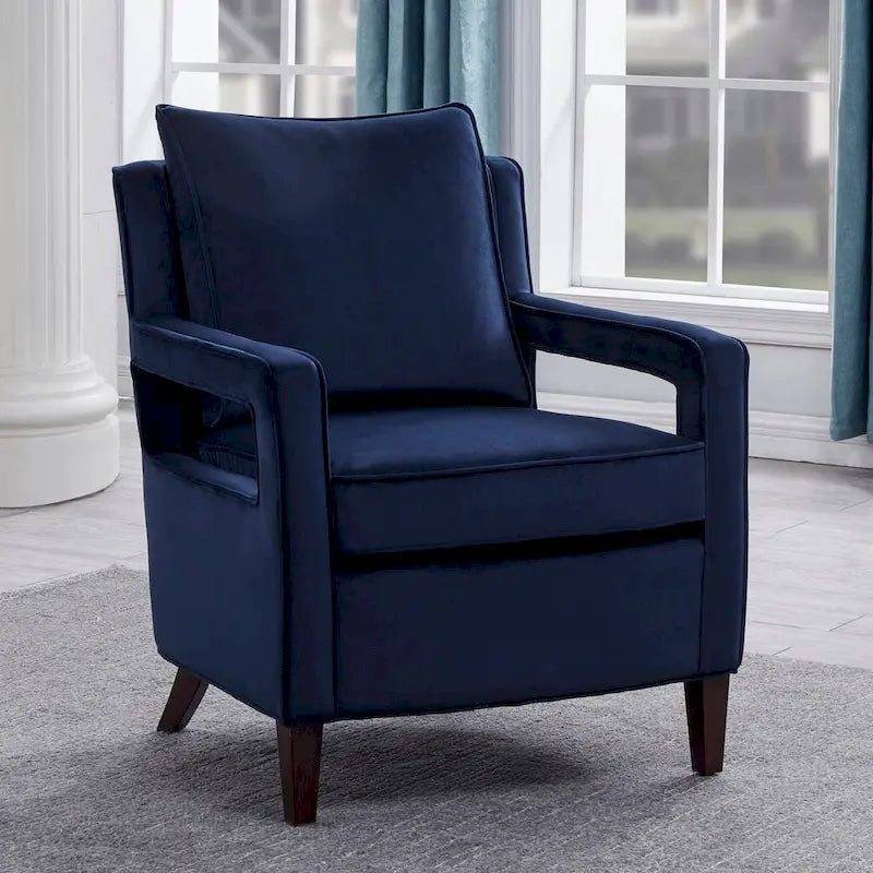 Fauteuil d'appoint en velours Quinn par Greyson Living