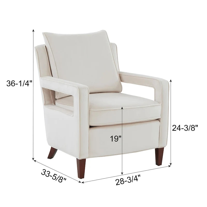 Fauteuil d'appoint en velours Quinn par Greyson Living