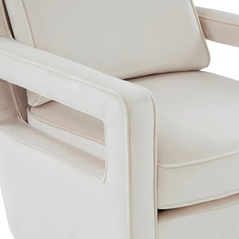 Fauteuil d'appoint en velours Quinn par Greyson Living