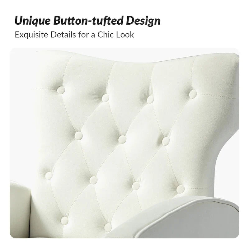 Abadiana Accent Tufted Chair with Metal Base by HULALA HOME