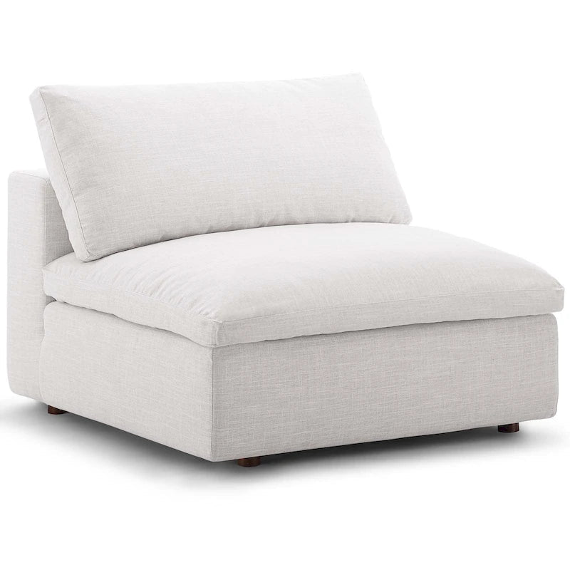 Fauteuil sans accoudoirs rembourré en plumes Hrazdan Copper Grove