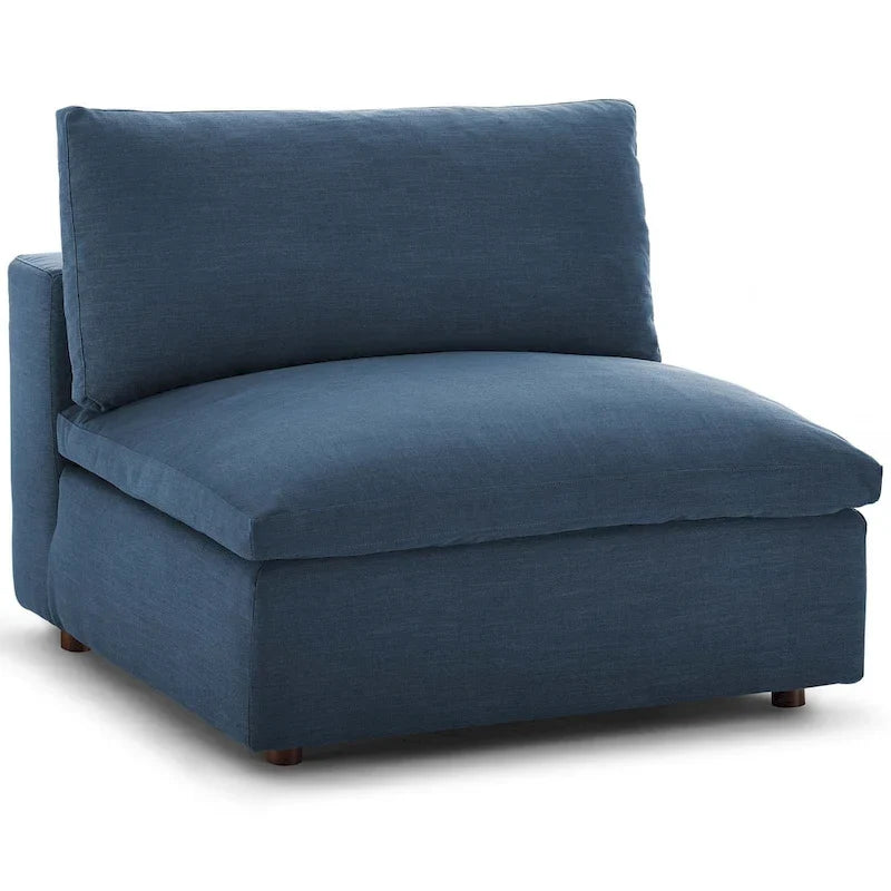 Fauteuil sans accoudoirs rembourré en plumes Hrazdan Copper Grove