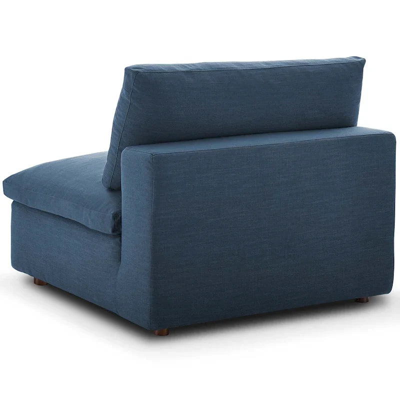 Fauteuil sans accoudoirs rembourré en plumes Hrazdan Copper Grove