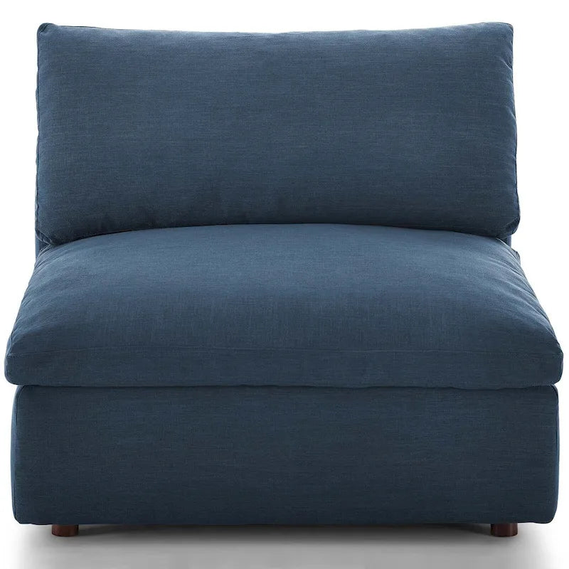 Fauteuil sans accoudoirs rembourré en plumes Hrazdan Copper Grove
