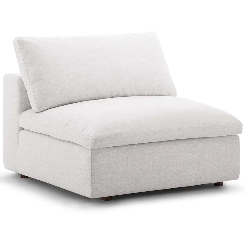 Fauteuil sans accoudoirs rembourré en plumes Hrazdan Copper Grove