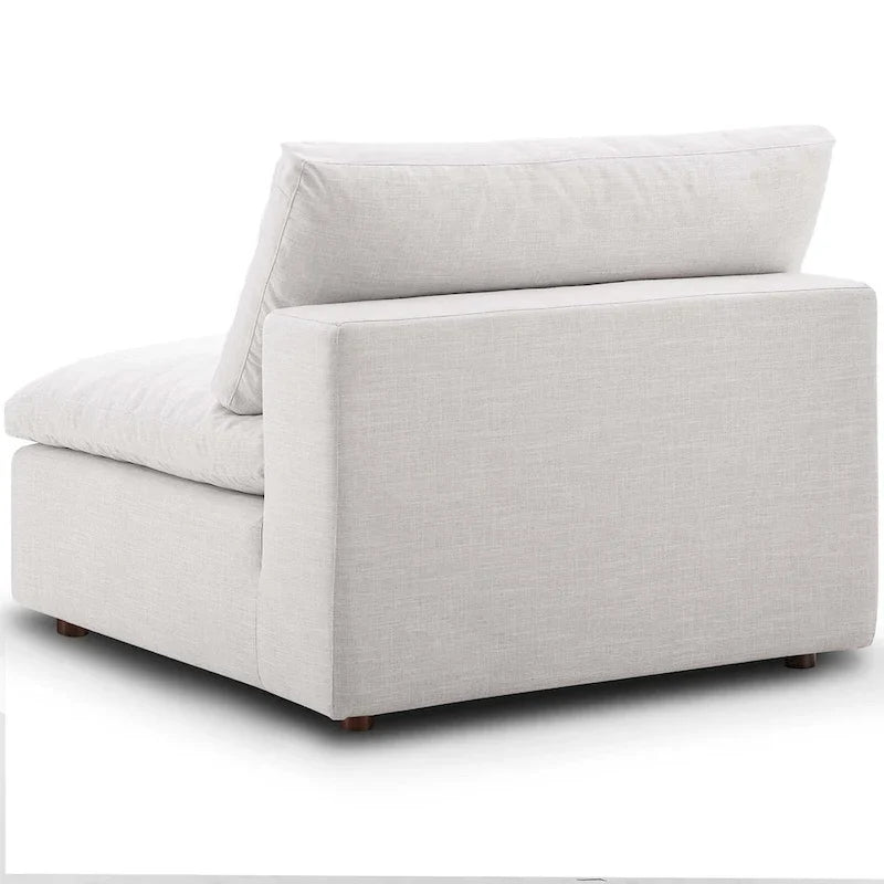 Fauteuil sans accoudoirs rembourré en plumes Hrazdan Copper Grove