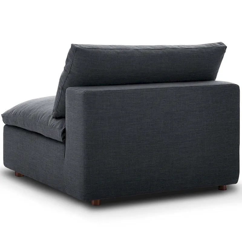Fauteuil sans accoudoirs rembourré en plumes Hrazdan Copper Grove