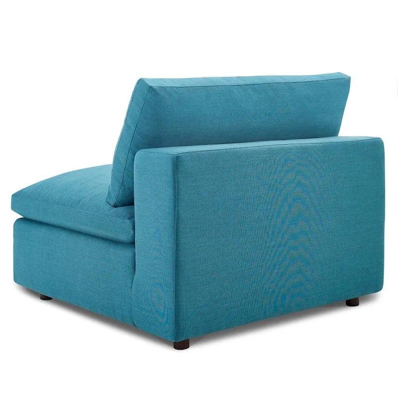 Fauteuil sans accoudoirs rembourré en plumes Hrazdan Copper Grove