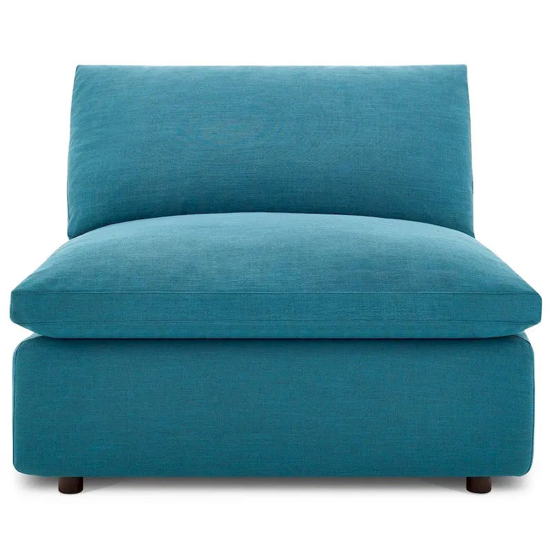 Fauteuil sans accoudoirs rembourré en plumes Hrazdan Copper Grove