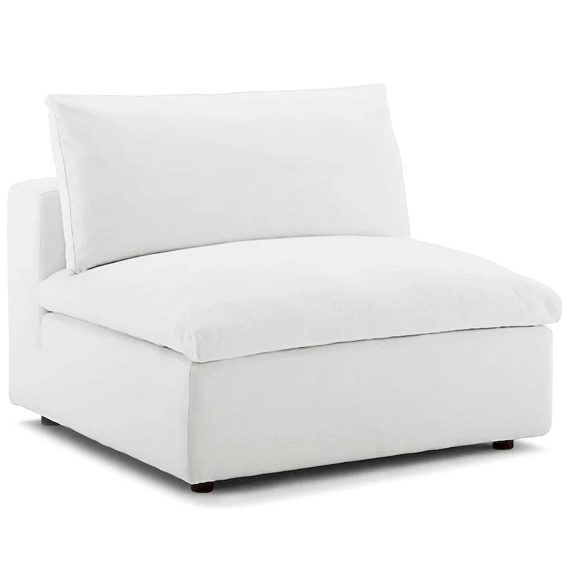 Fauteuil sans accoudoirs rembourré en plumes Hrazdan Copper Grove