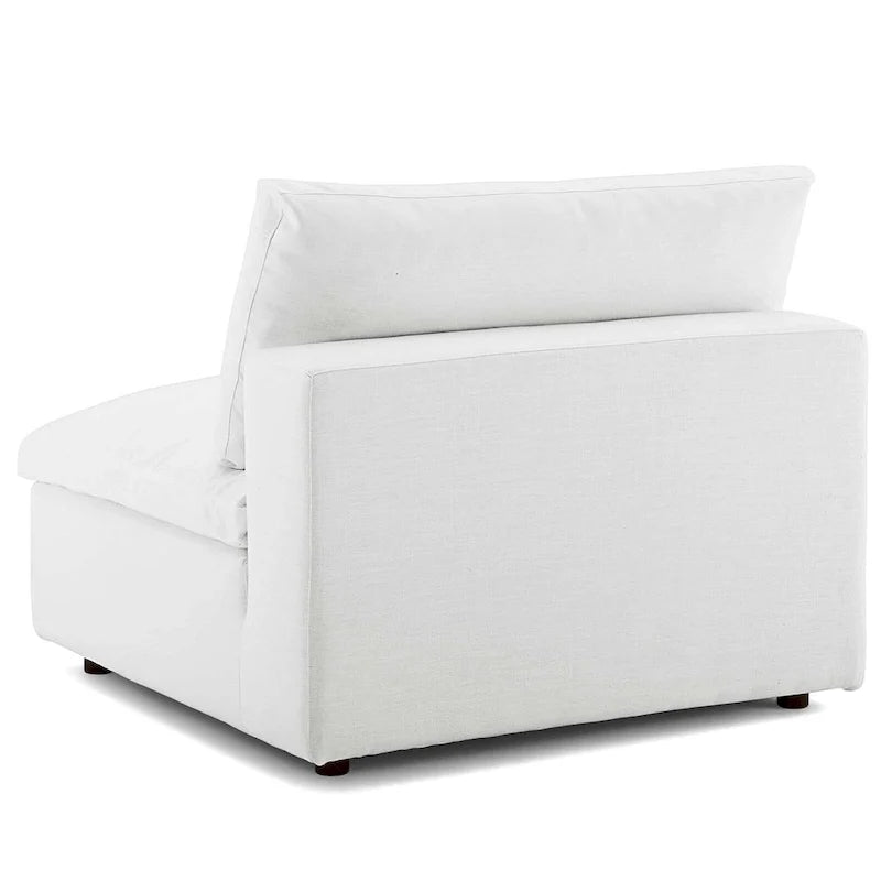 Fauteuil sans accoudoirs rembourré en plumes Hrazdan Copper Grove