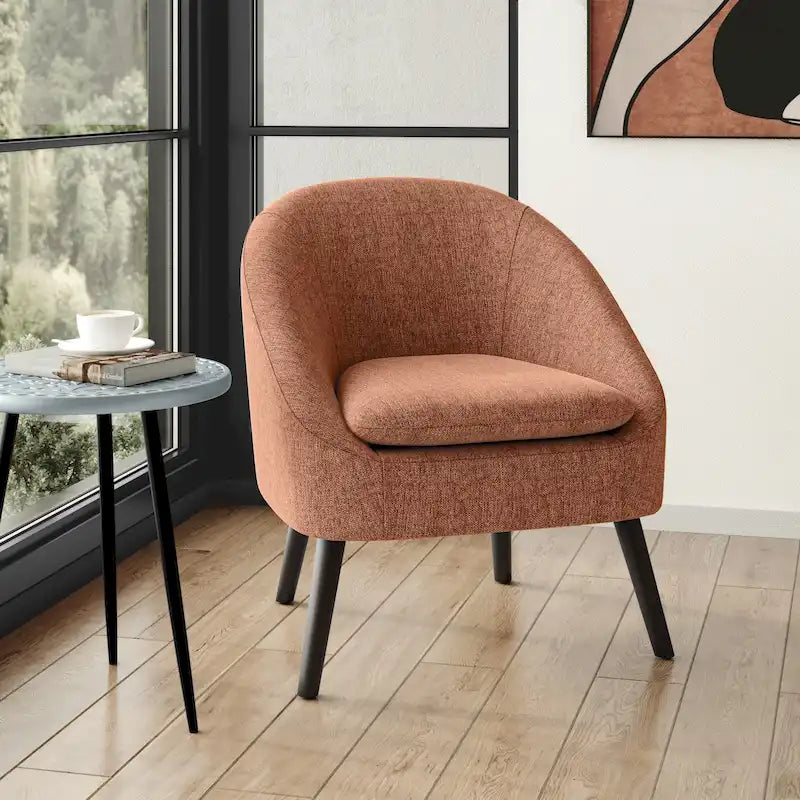 WYNDENHALL Bonita Fauteuil d'appoint irrégulier moderne du milieu du siècle, 27 pouces de large - 26,6 P x 26,8 L x 31,5 H