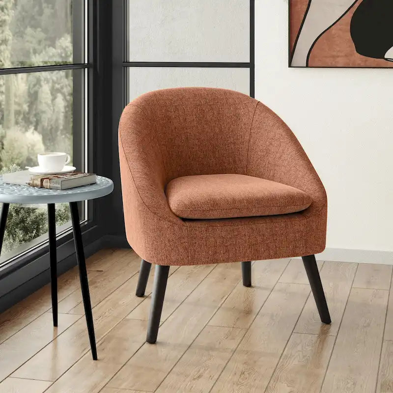 WYNDENHALL Bonita Fauteuil d'appoint irrégulier moderne du milieu du siècle, 27 pouces de large - 26,6 P x 26,8 L x 31,5 H