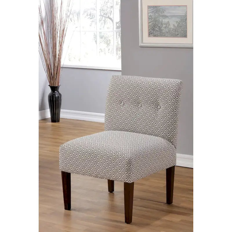 Samantha Transitional Button Tufted Slipper Chair