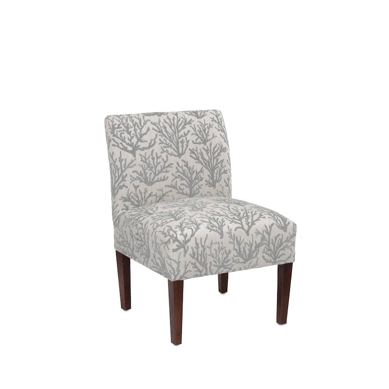 Samantha Transitional Button Tufted Slipper Chair
