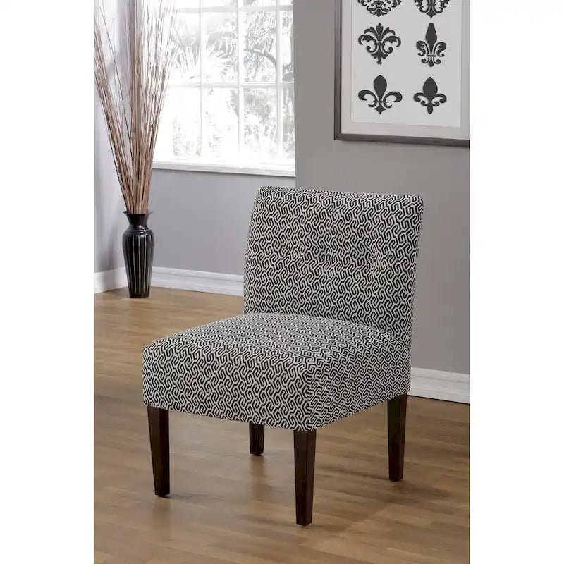 Samantha Transitional Button Tufted Slipper Chair