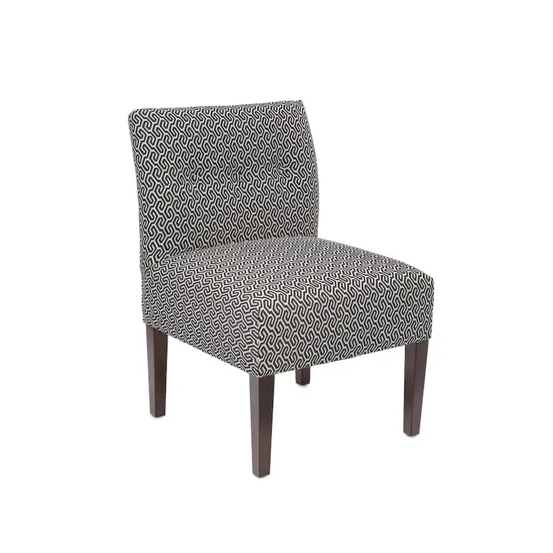 Samantha Transitional Button Tufted Slipper Chair