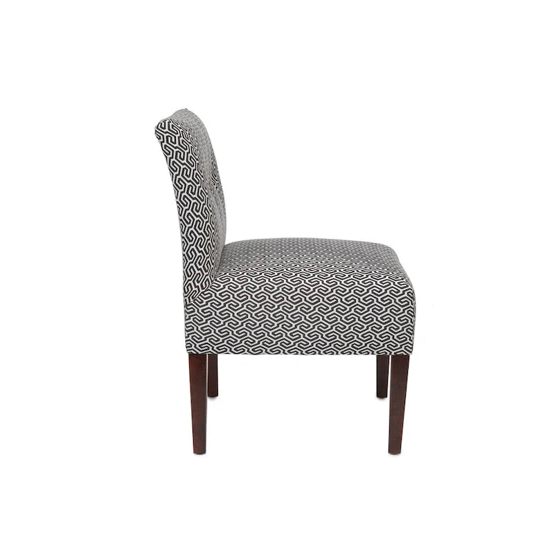 Samantha Transitional Button Tufted Slipper Chair