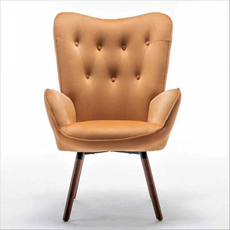 Fauteuil d'appoint à accoudoirs évasés en microfibre Kreedence 26,38 po de large